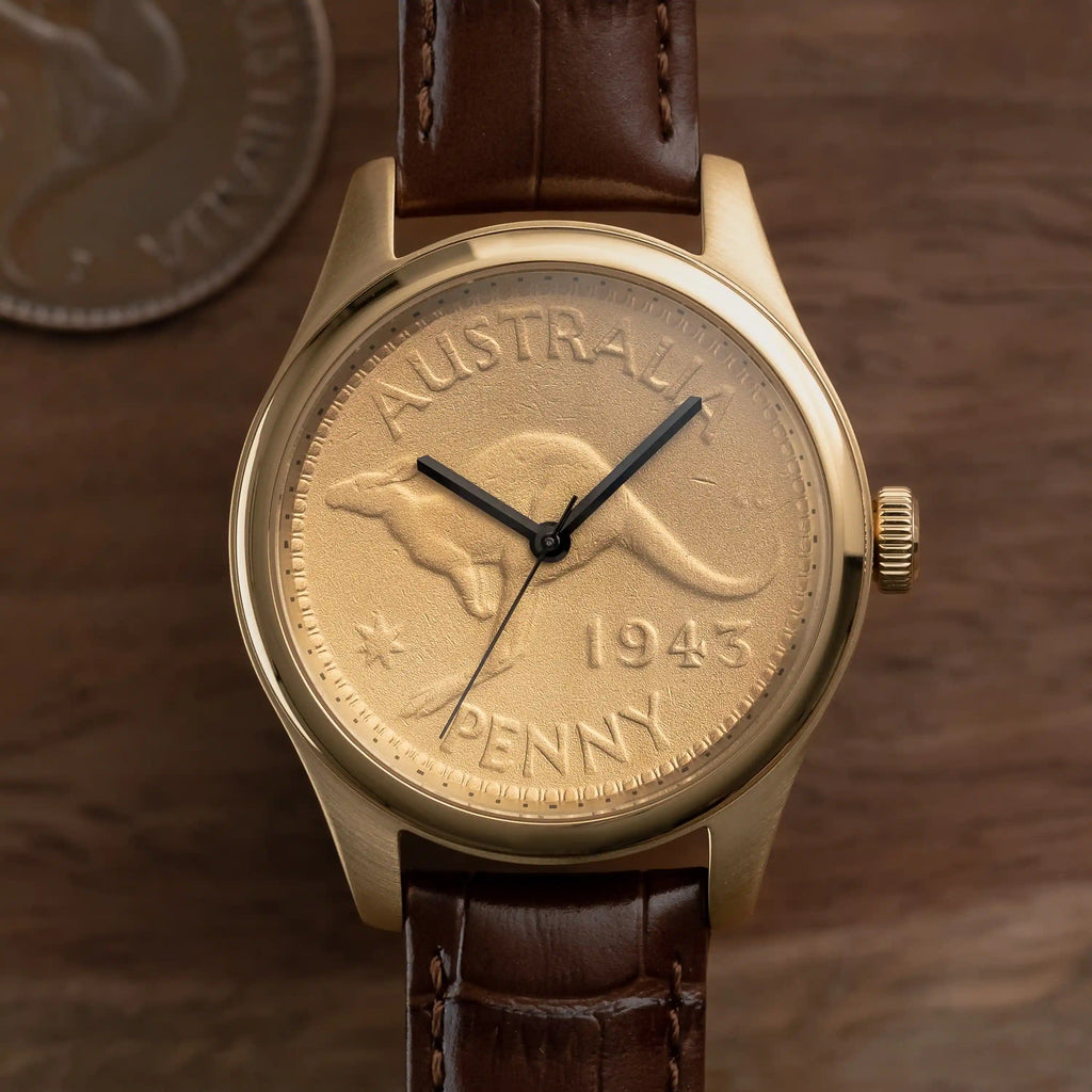Gold case, Kangaroo Penny Dial