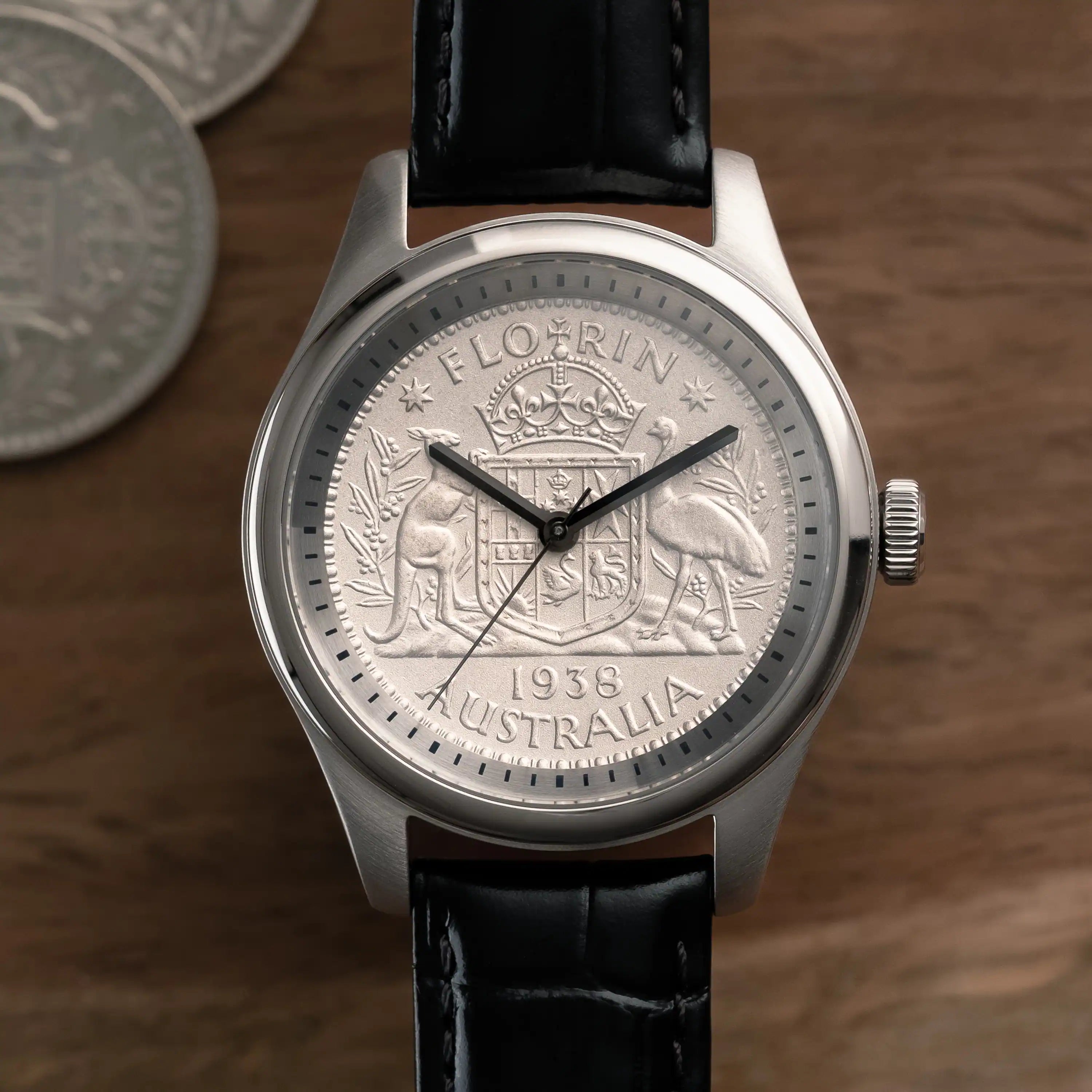 Stainless Steel case, Florin Dial