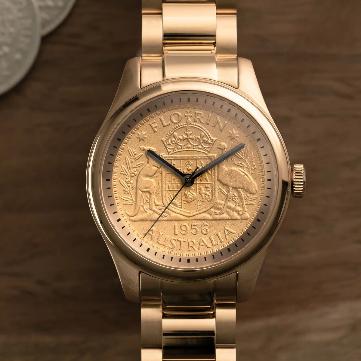 Gold case, Florin Dial – COINWATCH
