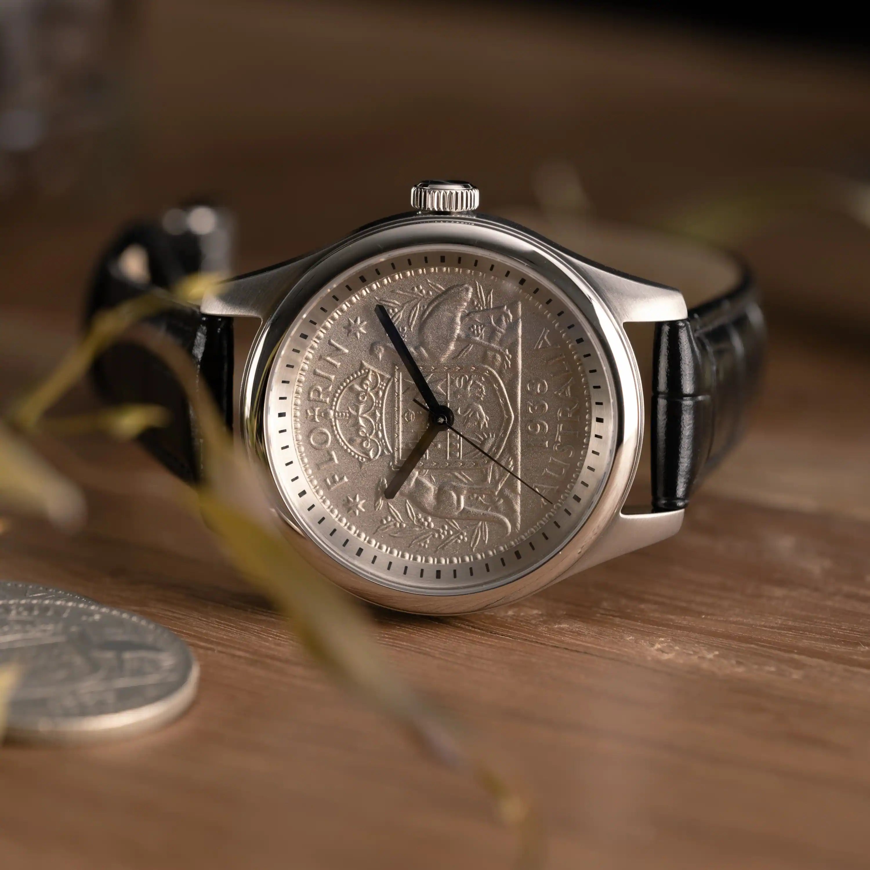 Stainless Steel case, Florin Dial