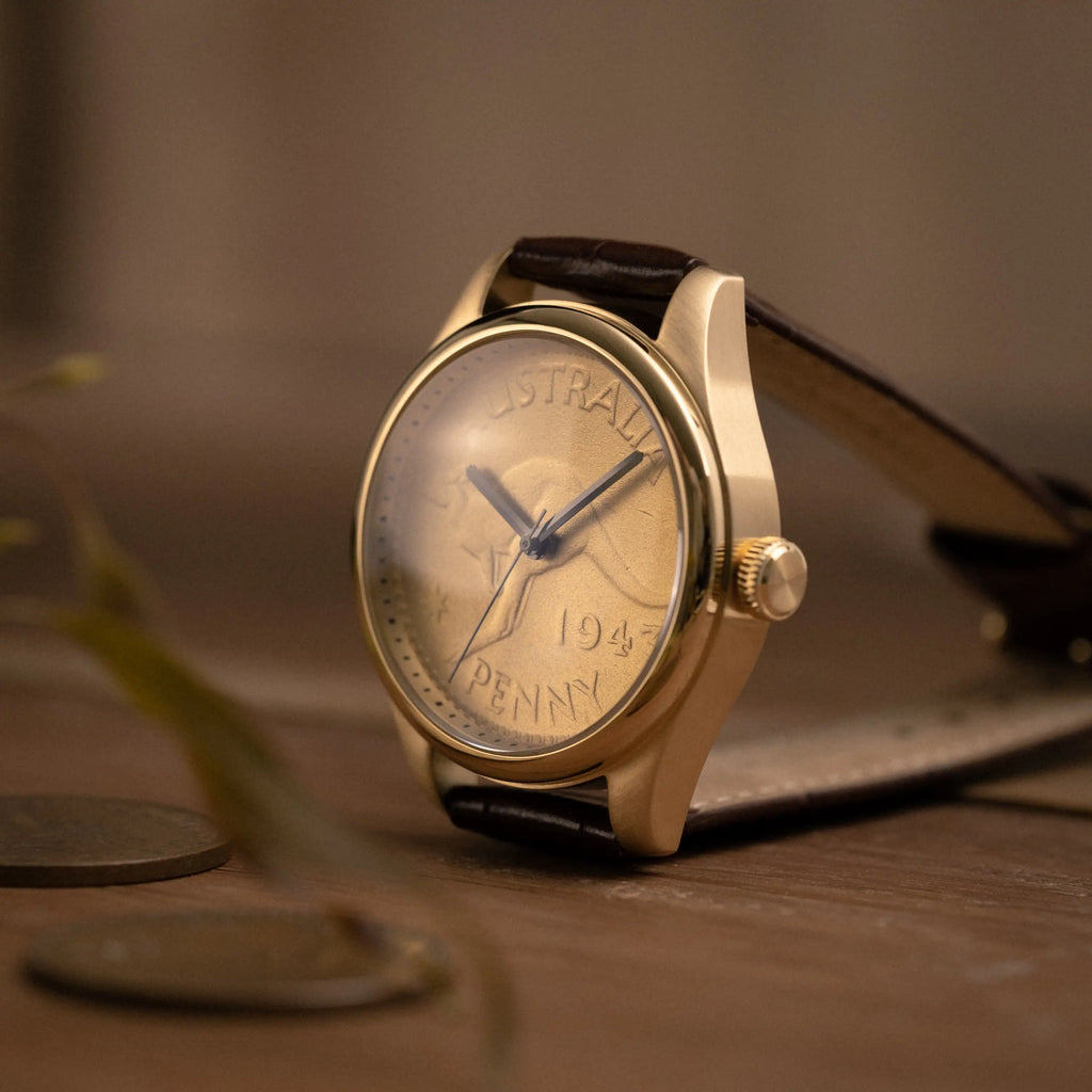 Gold case, Kangaroo Penny Dial