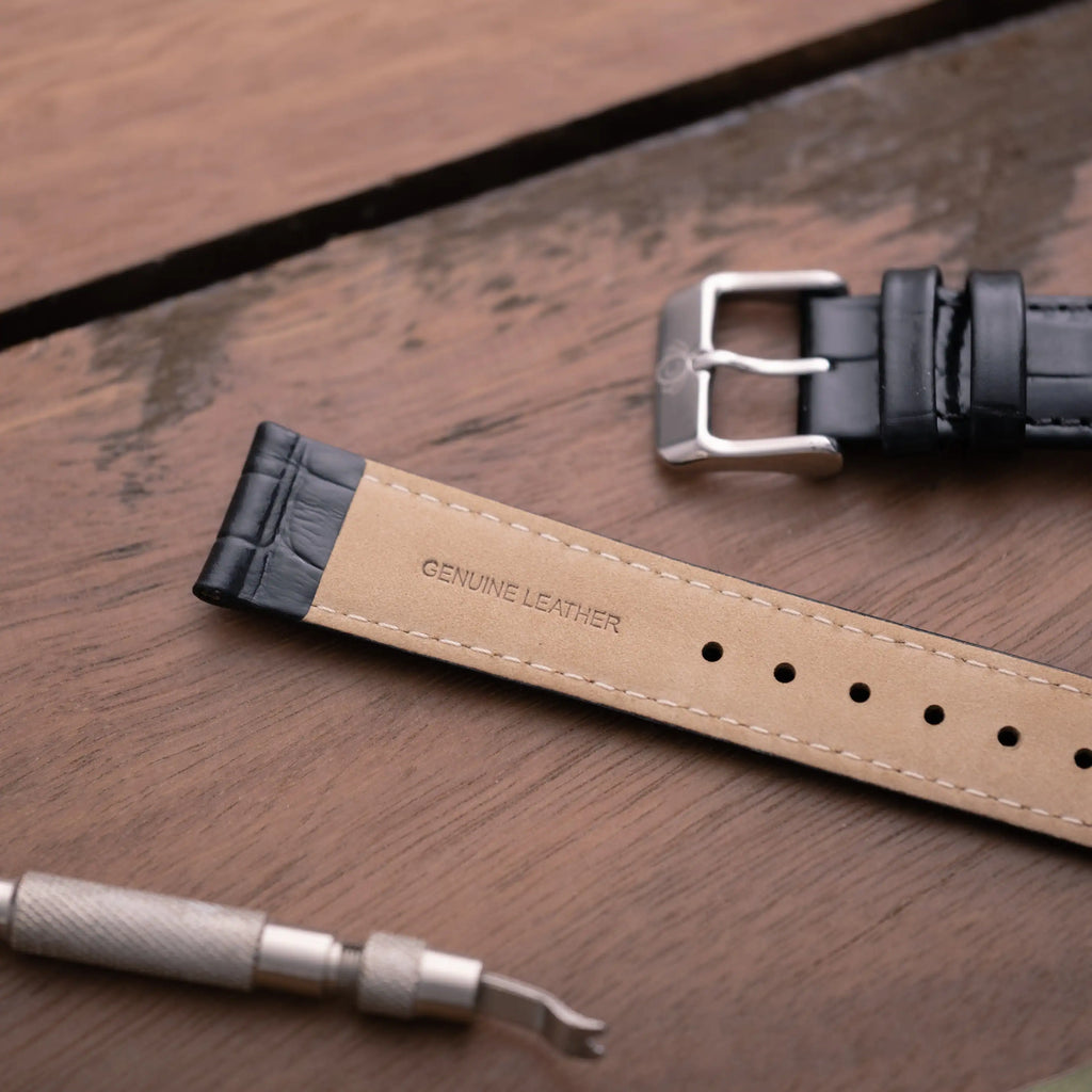 Coinwatch Genuine 18mm leather band | Black