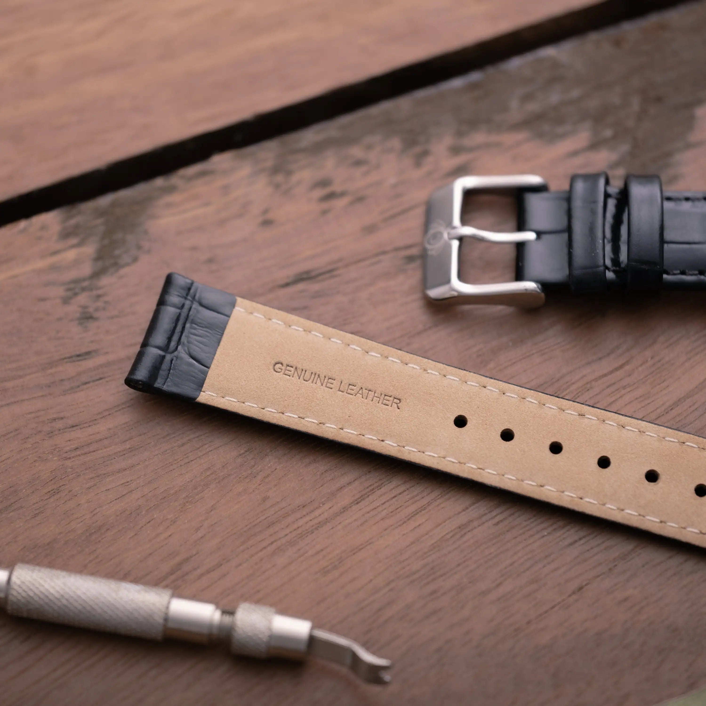 Coinwatch Genuine 18mm leather band | Black