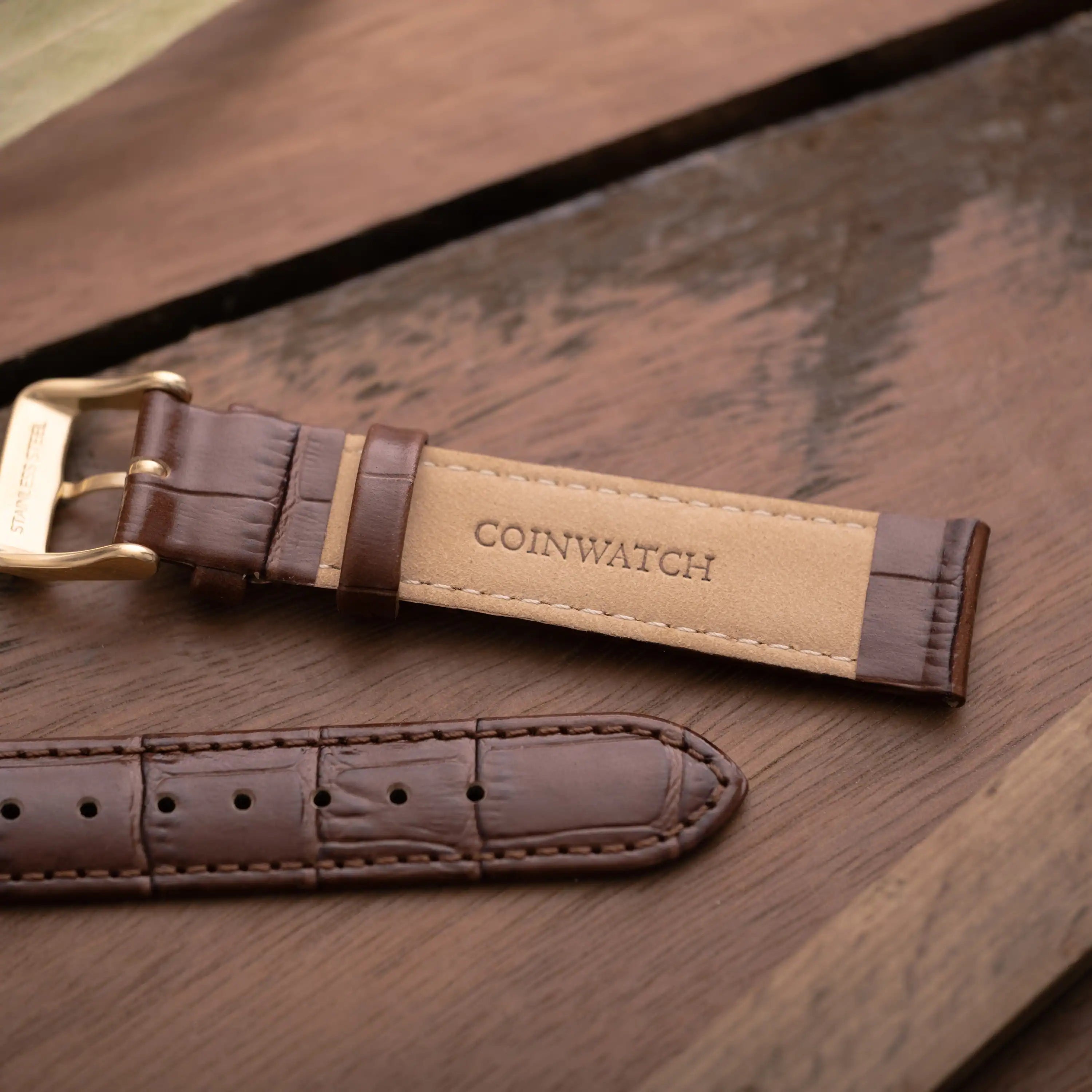 Coinwatch Genuine 18mm leather band | Brown